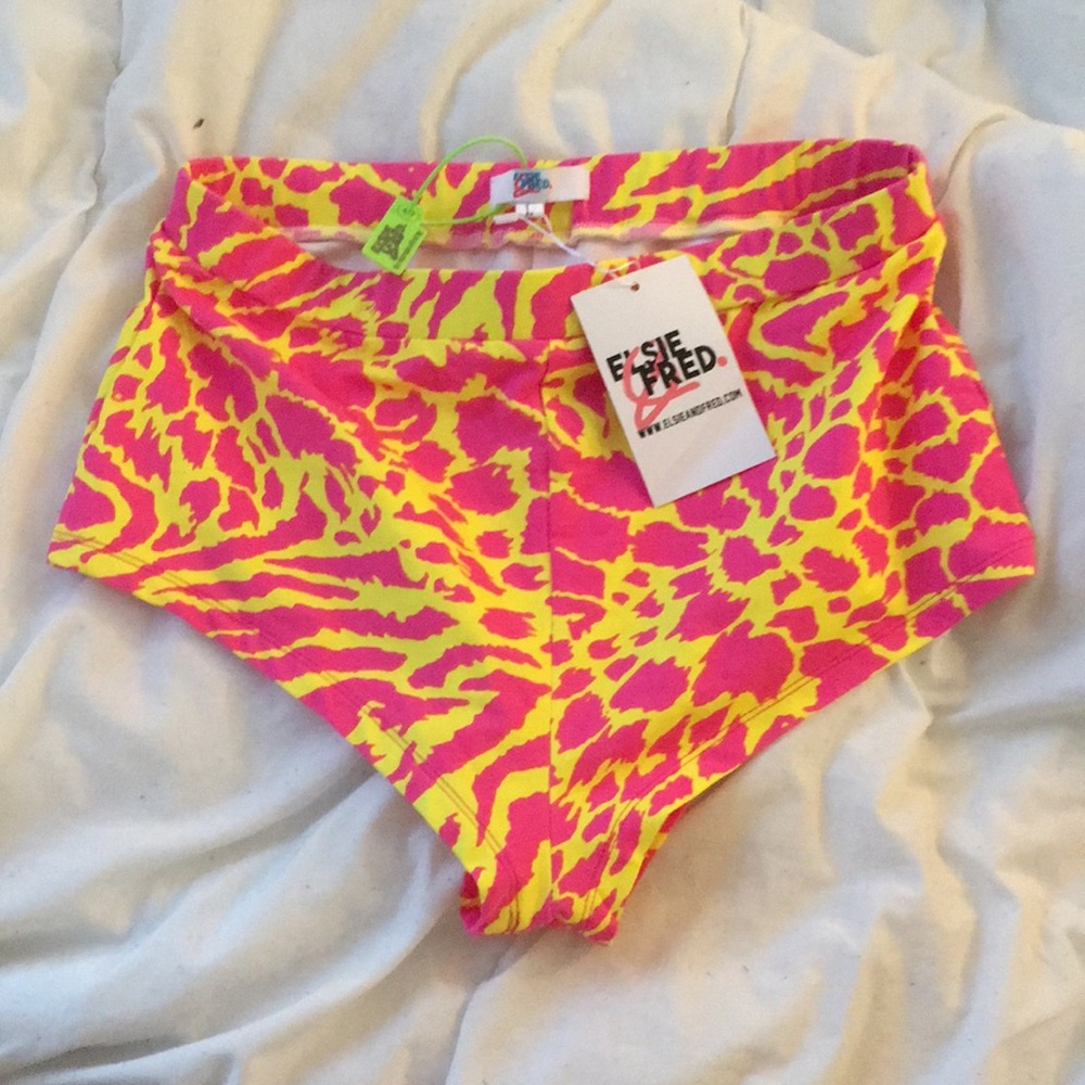 Elsie & Fred SUPERFLY PINK & YELLOW LEOPARD Bottom